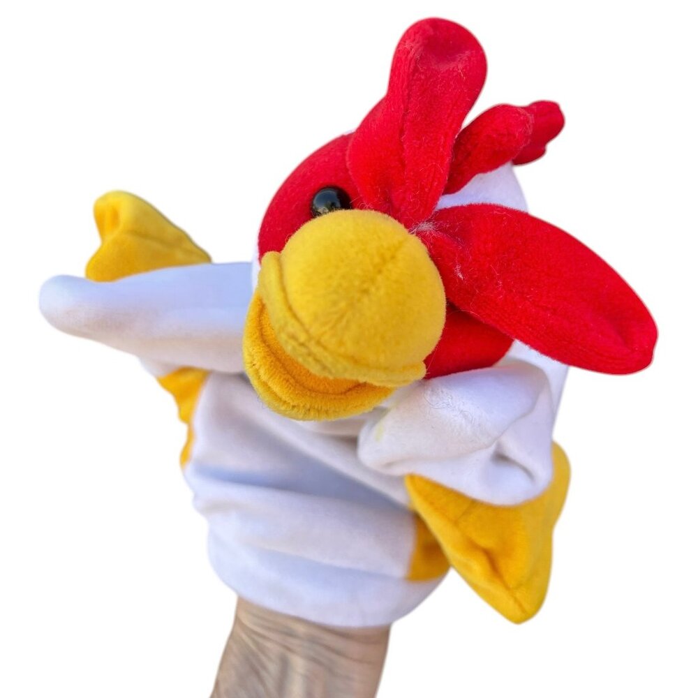 3 Cal Toy Chicken Hand Puppets Plush Creations Plush IKEA Interactive Play - Picture 7 of 16